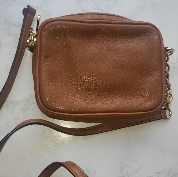 Michael Kors Small Brown Leather Crossbody Purse - Picture 3 of 3